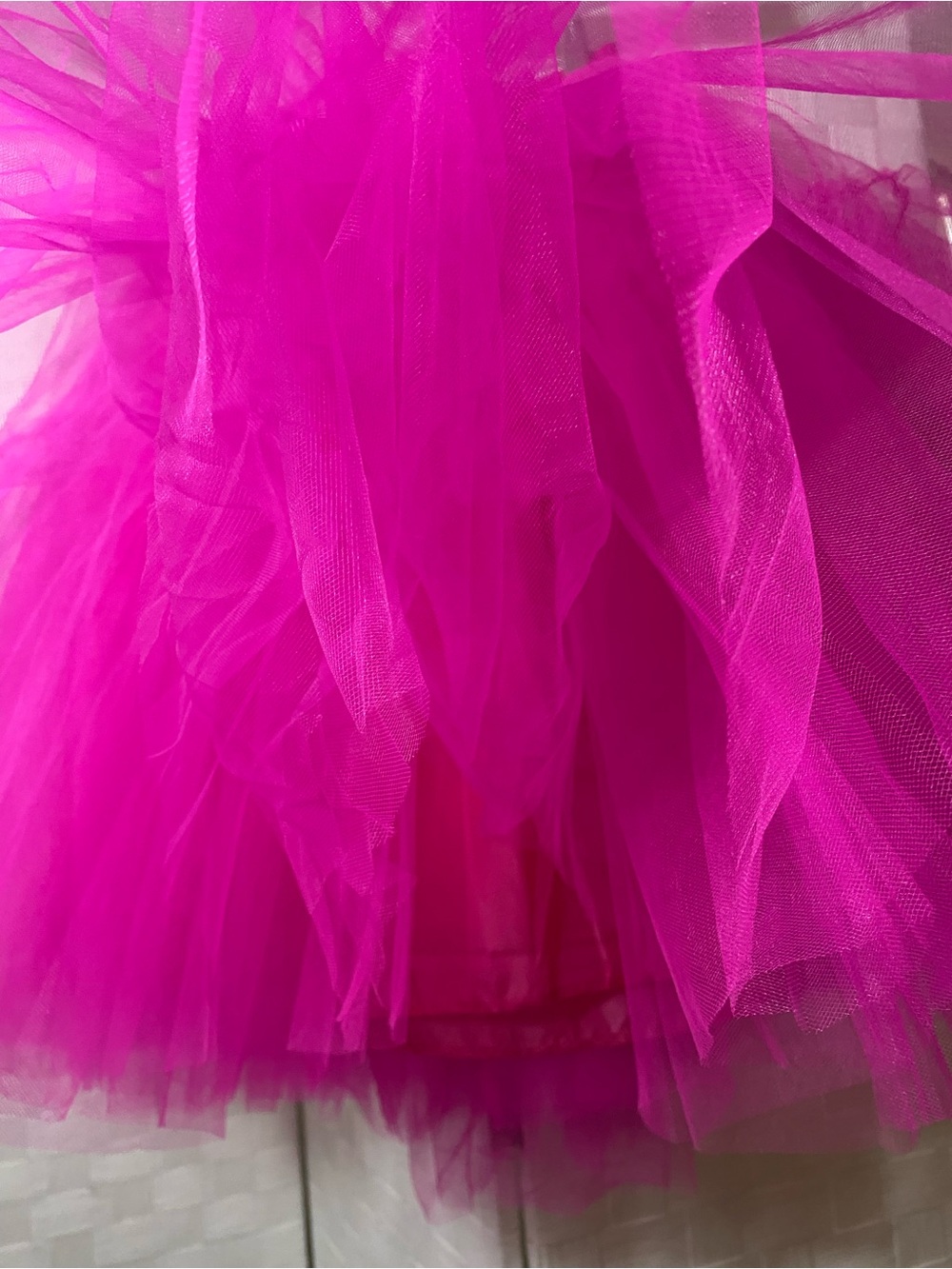 Hot Pink Tulle Midi Skirt - Picture 5 of 7